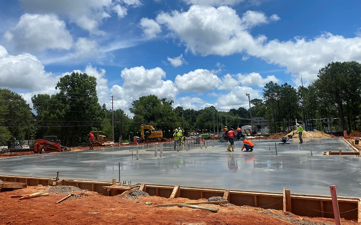 SJC Concrete Auburn Alabama paving sidewalk driveway loading docks foundation